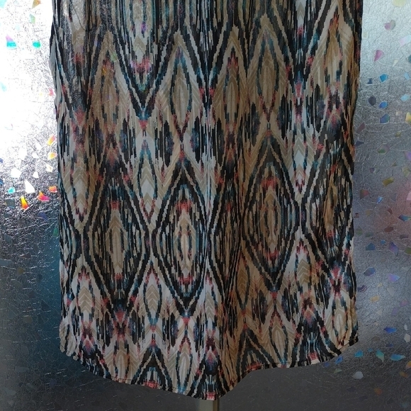 Brown and Cream Pleated Midi Skirt for Cocktail Events - Picture 3 of 13